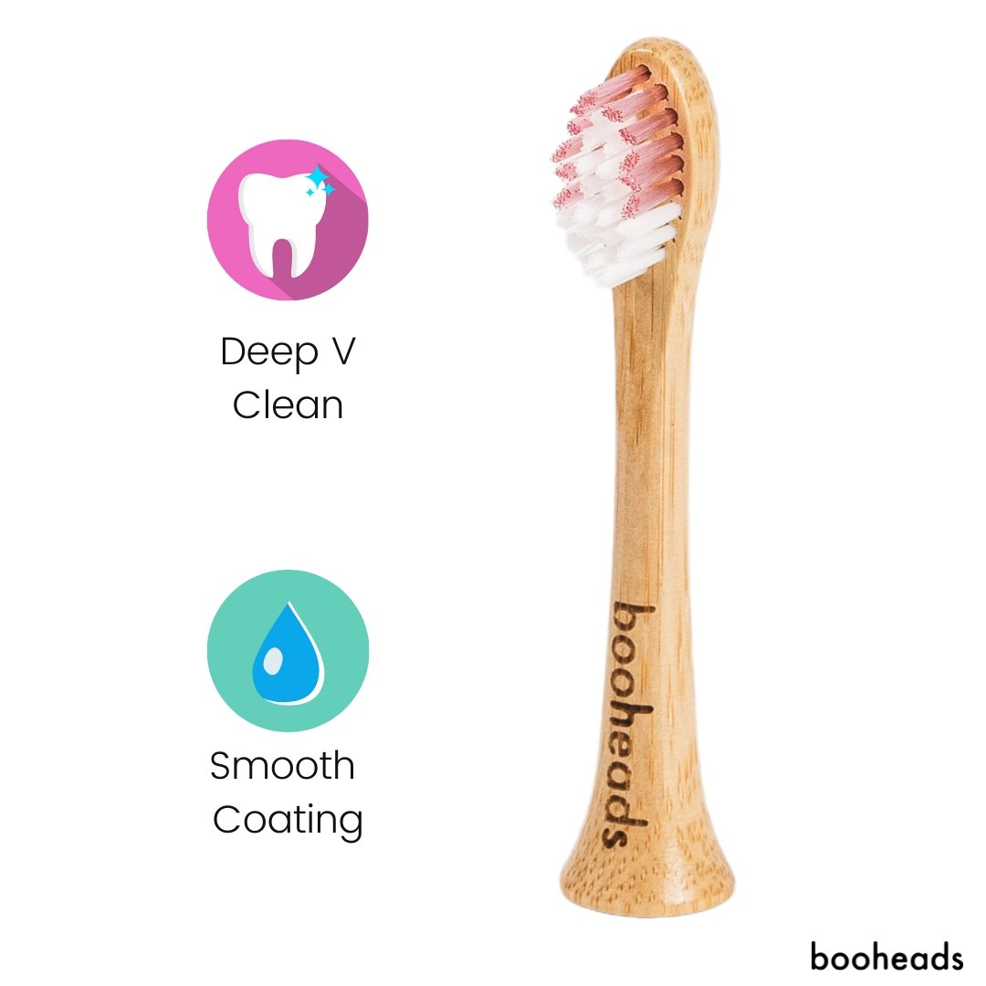 Soniboo - Bamboo Electric Toothbrush Heads Compatible with Sonicare* | Deep Clean 4PK PINK EDITION - ScentiMelti Home Fragrance, Beauty & Gifts UK