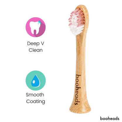 Soniboo - Bamboo Electric Toothbrush Heads Compatible with Sonicare* | Deep Clean 4PK PINK EDITION - ScentiMelti Home Fragrance, Beauty & Gifts UK