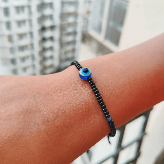 Adjustable Blue Evil Eye Black Nazar Lucky Eye Asian Everyday Dainty Bracelet - ScentiMelti Home Fragrance, Beauty & Gifts UK