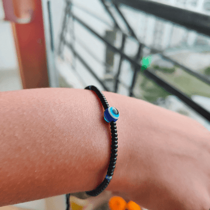 Adjustable Blue Evil Eye Black Nazar Lucky Eye Asian Everyday Dainty Bracelet - ScentiMelti Home Fragrance, Beauty & Gifts UK