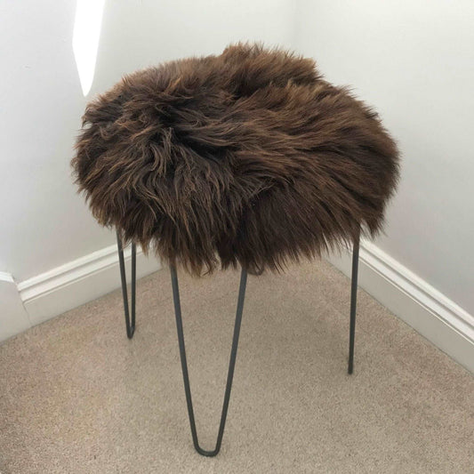 British Sheepskin Roundie Brown Natural Undyed ::: Seat Cover 35cm - ScentiMelti Home Fragrance, Beauty & Gifts UK