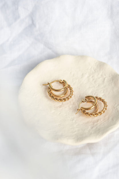 Triple Threaded Gold Hoops The Positive Company ScentiMelti Wax Melts