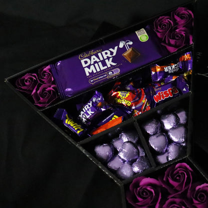 Cadbury Heroes Signature Chocolate Bouquet With Purple Roses - ScentiMelti  Cadbury Heroes Signature Chocolate Bouquet With Purple Roses