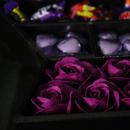 Cadbury Heroes Signature Chocolate Bouquet With Purple Roses - ScentiMelti  Cadbury Heroes Signature Chocolate Bouquet With Purple Roses