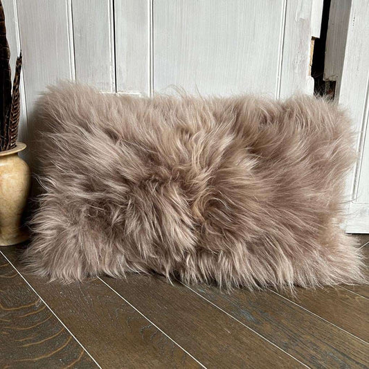 Cashmere Fur Cushion | Honey Gold 30cm x 50cm - ScentiMelti Home Fragrance, Beauty & Gifts UK