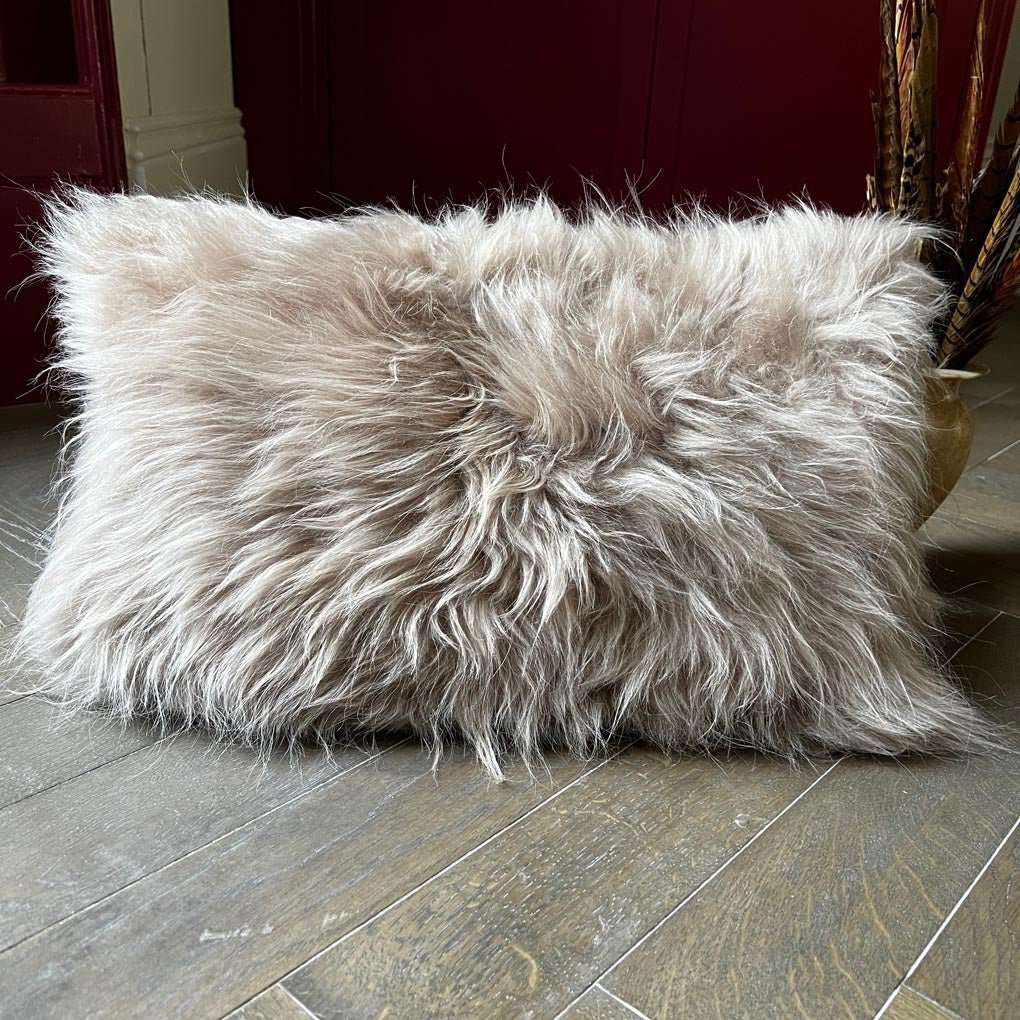 Cashmere Fur Cushion | Honey Gold 30cm x 50cm - ScentiMelti Home Fragrance, Beauty & Gifts UK