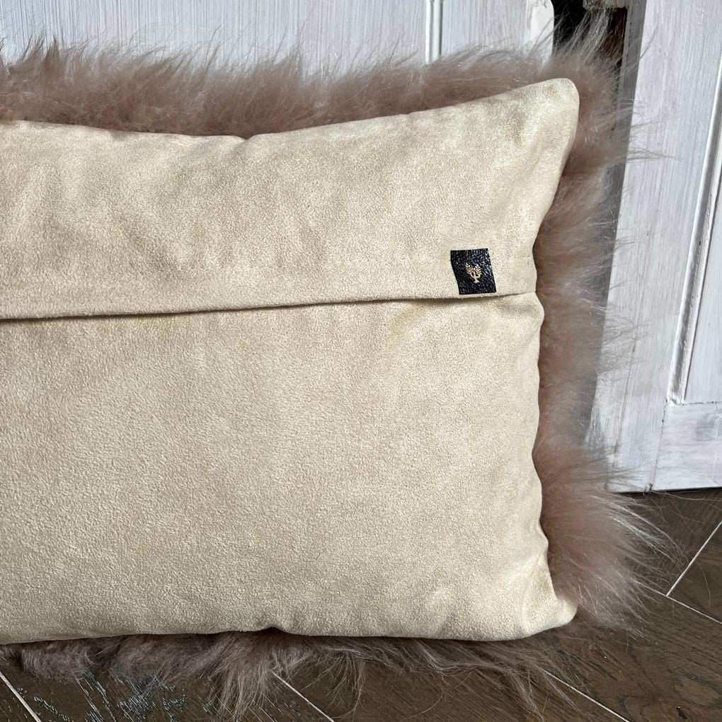 Cashmere Fur Cushion | Honey Gold 30cm x 50cm - ScentiMelti Home Fragrance, Beauty & Gifts UK