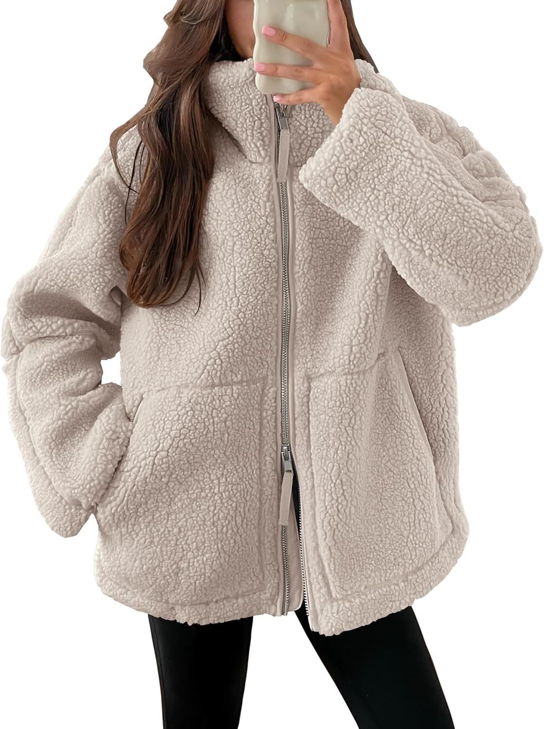 Warm Cosy Zip-up Teddy Fleece Jacket Sweater | 9 Colours