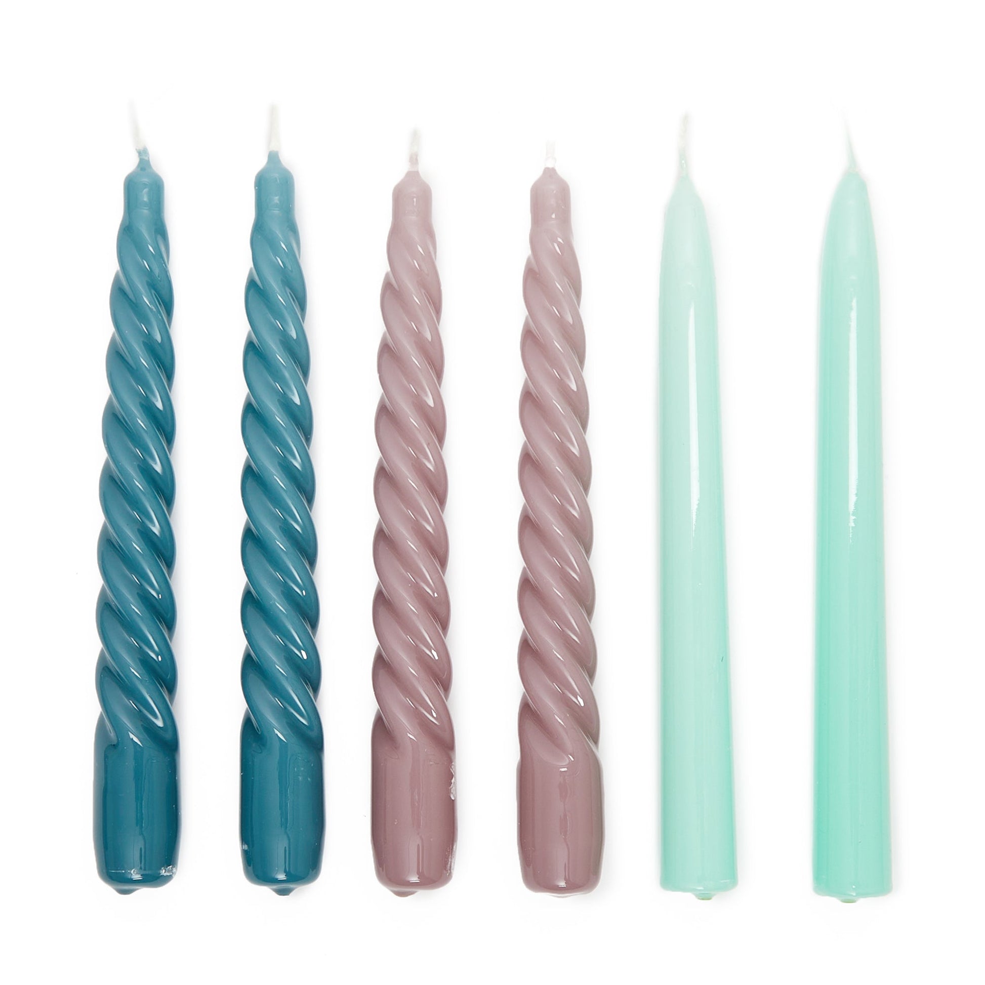 Set of 6 Twist & Straight Candles Tonal 20cm The Conran Shop ScentiMelti Wax Melts