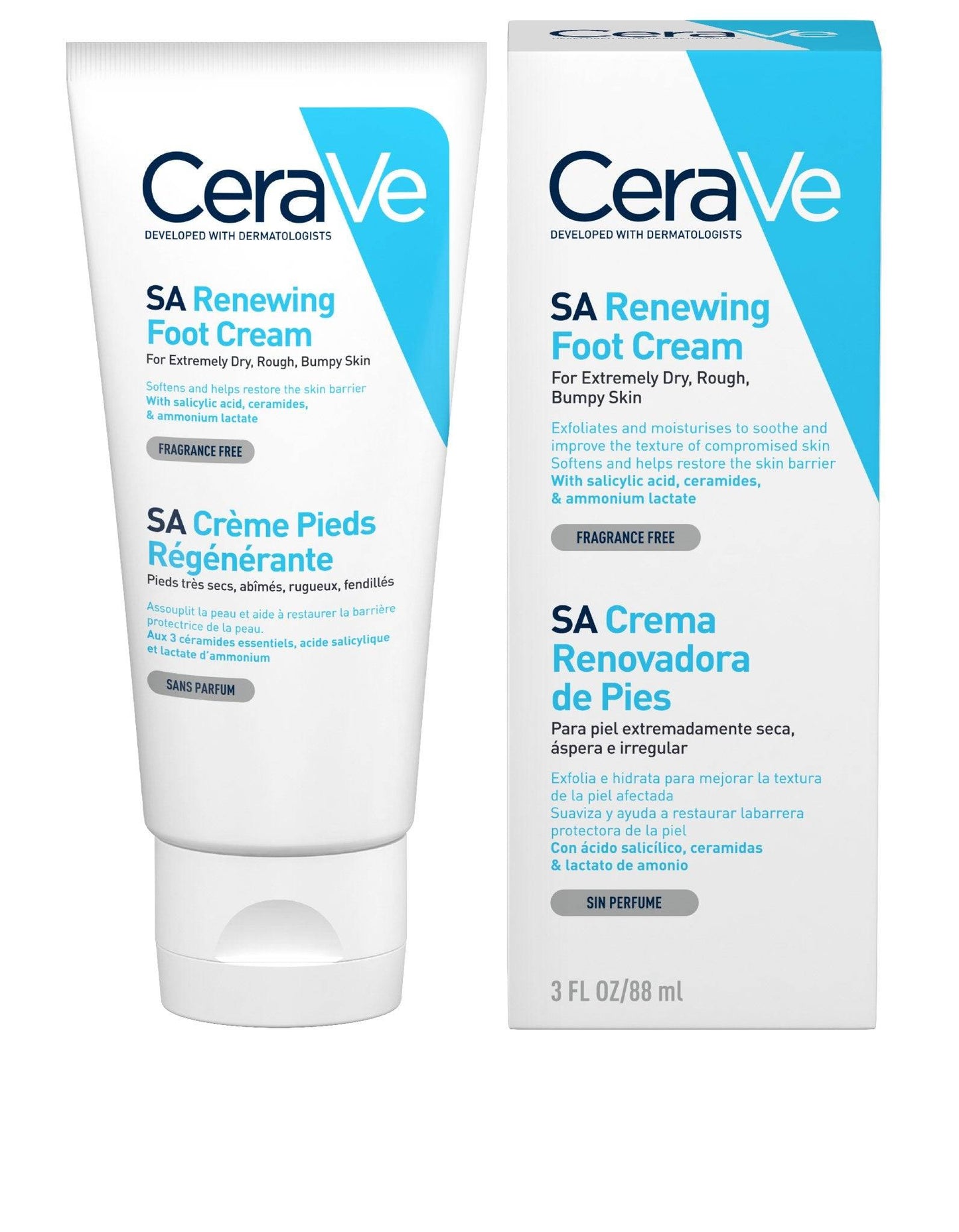 CeraVe SA Renewing Foot Cream 3oz/88ml - ScentiMelti Home Fragrance, Beauty & Gifts UK