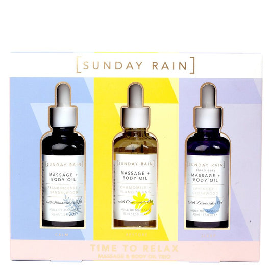 Sunday Rain Essential Oil Trio - ScentiMelti Home Fragrance, Beauty & Gifts UK