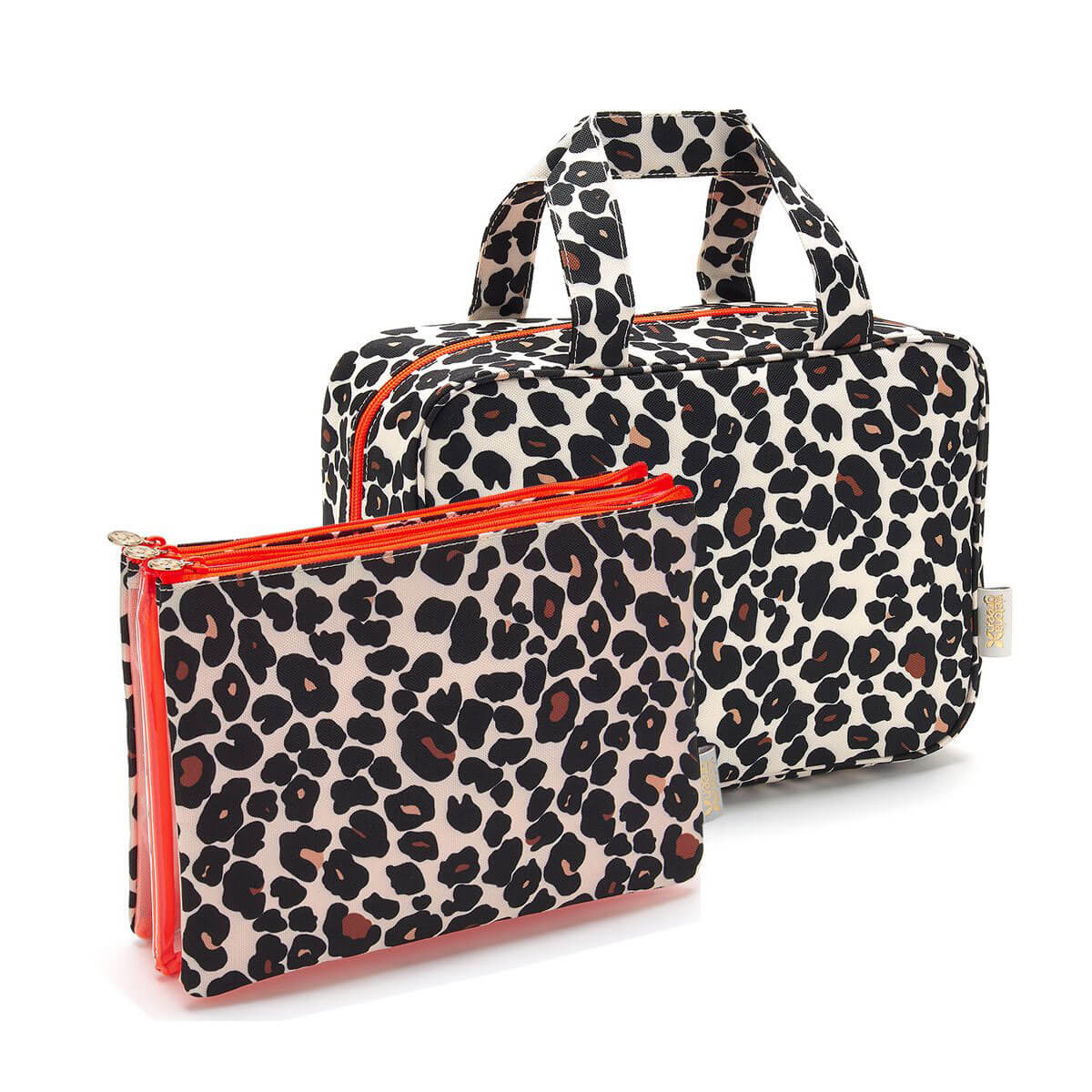 'Charlotte' Hanging Traveller Wash Bag in Leopard Tan - ScentiMelti Home Fragrance, Beauty & Gifts UK