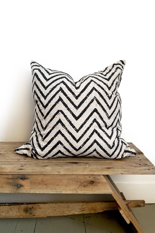 Large Black and Cream Chevron Cushion Cover in Cotton and Linen Biggs & Hill ScentiMelti Wax Melts