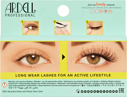 Ardell Active Lash Chin Up False Eyelashes, Water-resistant, Medium Volume and Length, Vegan Friendly, 1 Pair (Pack of 1) - ScentiMelti Home Fragrance, Beauty & Gifts UK