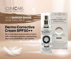 CLINICCARE Dermo Corrective Cream SPF50++ Darker 30ml Vegan - ScentiMelti Home Fragrance, Beauty & Gifts UK