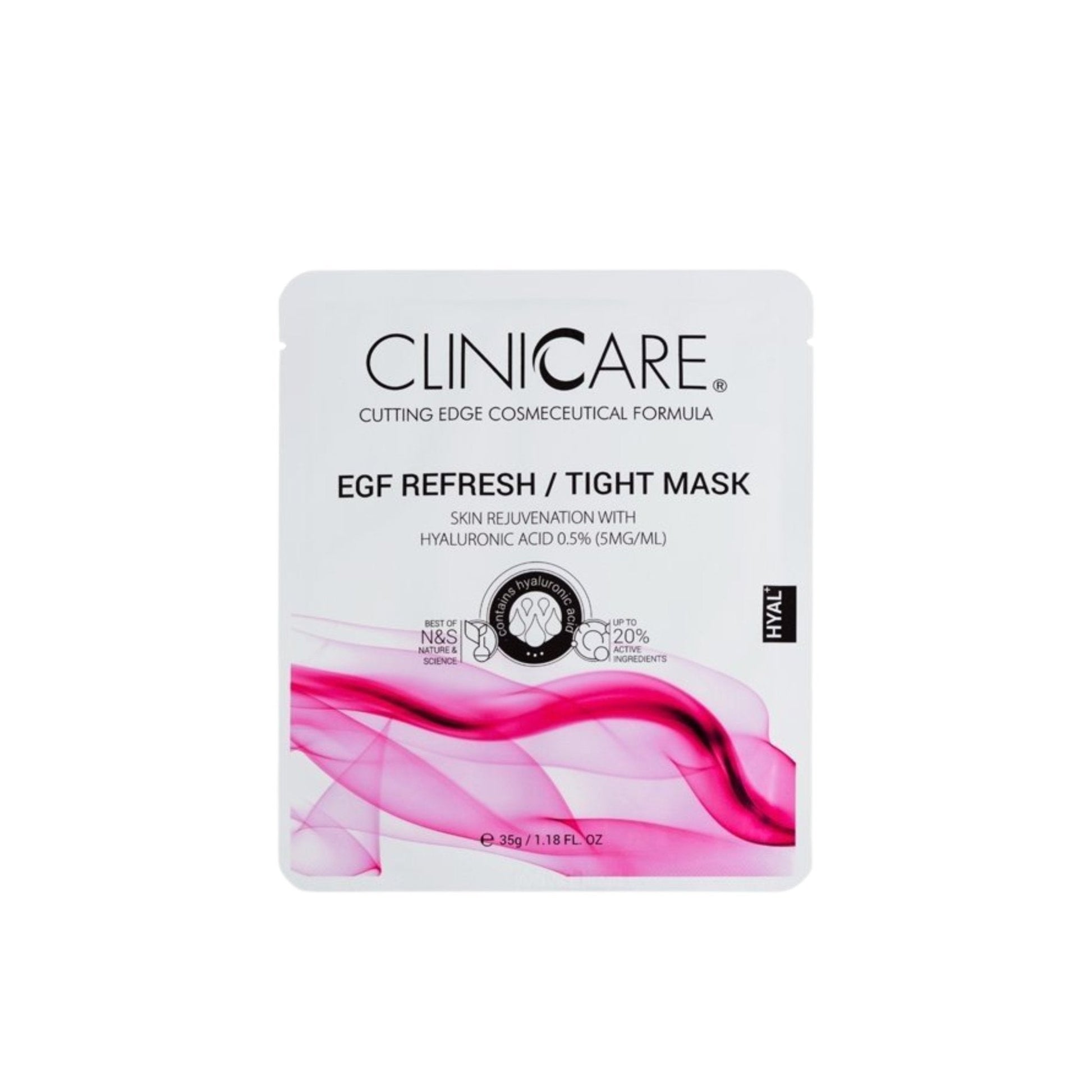 CLINICCARE EGF REFRESH TIGHT SHEET MASK - ScentiMelti Home Fragrance, Beauty & Gifts UK