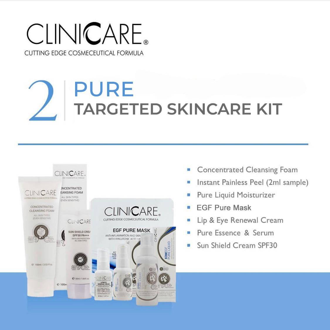 CLINICCARE Pure Complexion Clearing Kit 90 Day Plan (Vegan) - ScentiMelti Home Fragrance, Beauty & Gifts UK