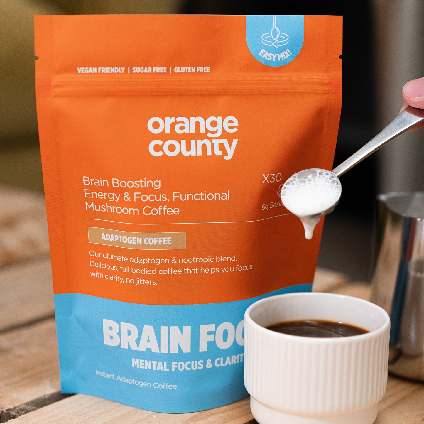 BRAIN FOOD. Focus Coffee | 200g & Free Mixer! - ScentiMelti Home Fragrance, Beauty & Gifts UK