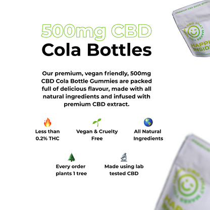 500mg CBD Gummies - Cola Bottles - ScentiMelti Home Fragrance, Beauty & Gifts UK