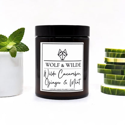 Cucumber, Ginger & Mint Luxury Aromatherapy Scented Candle - ScentiMelti Home Fragrance, Beauty & Gifts UK