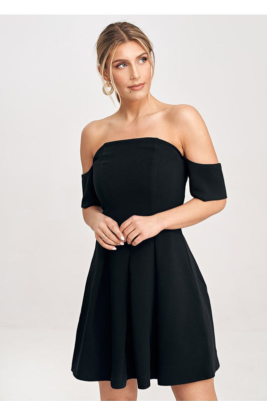 Elegant Off Shoulder Evening Mini Dress | 3 Colours | Figl