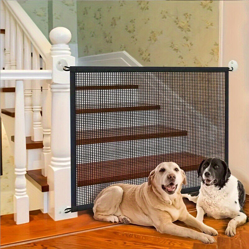 Pet Isolation Mesh No Drilling Safety Fences Net Portable Dog Cat Stair Door - ScentiMelti Home Fragrance, Beauty & Gifts UK