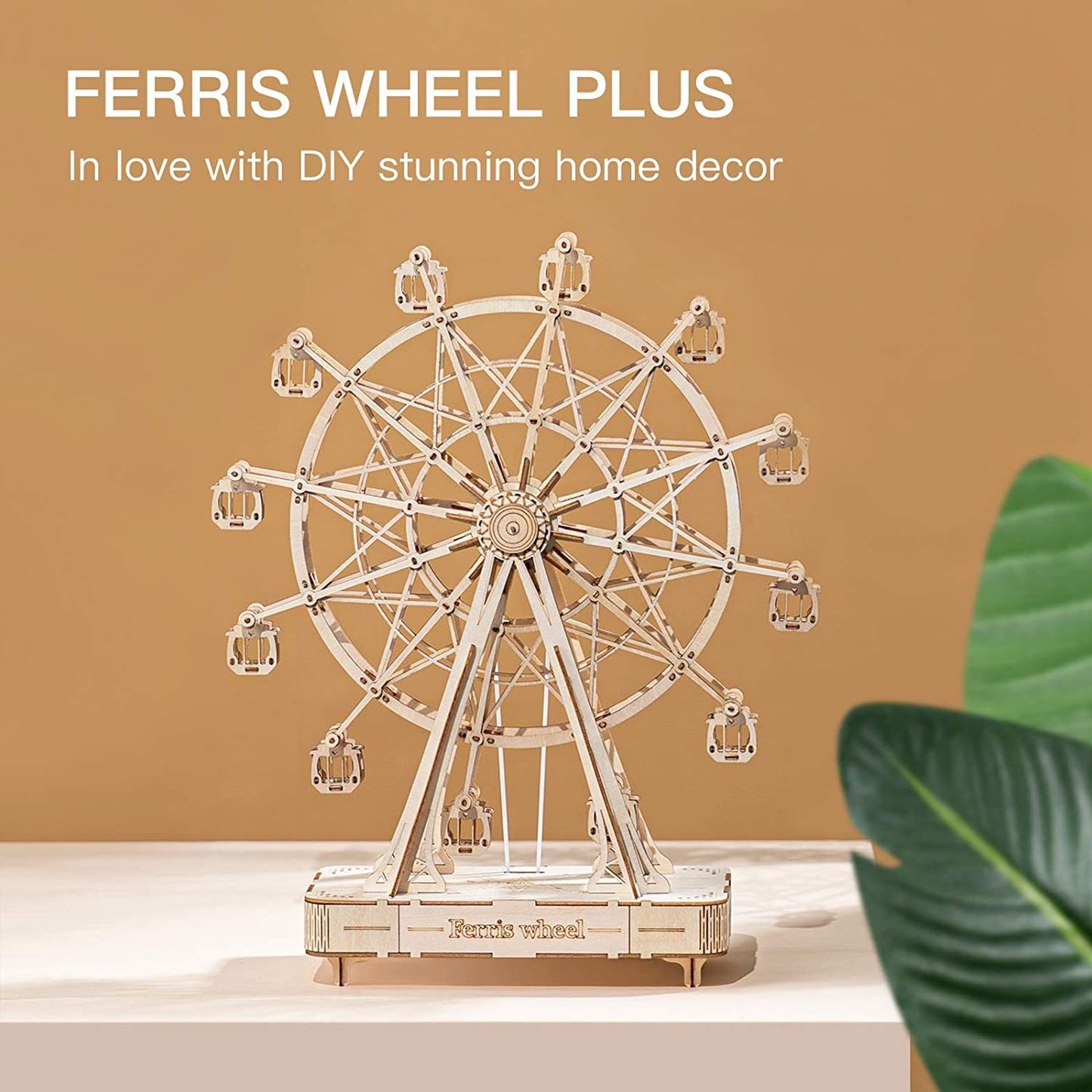 Robotime DIY Wooden Rotatable Ferris Wheel Model With Playing Music Toys For Children Birthday TGN01 - ScentiMelti Home Fragrance, Beauty & Gifts UK