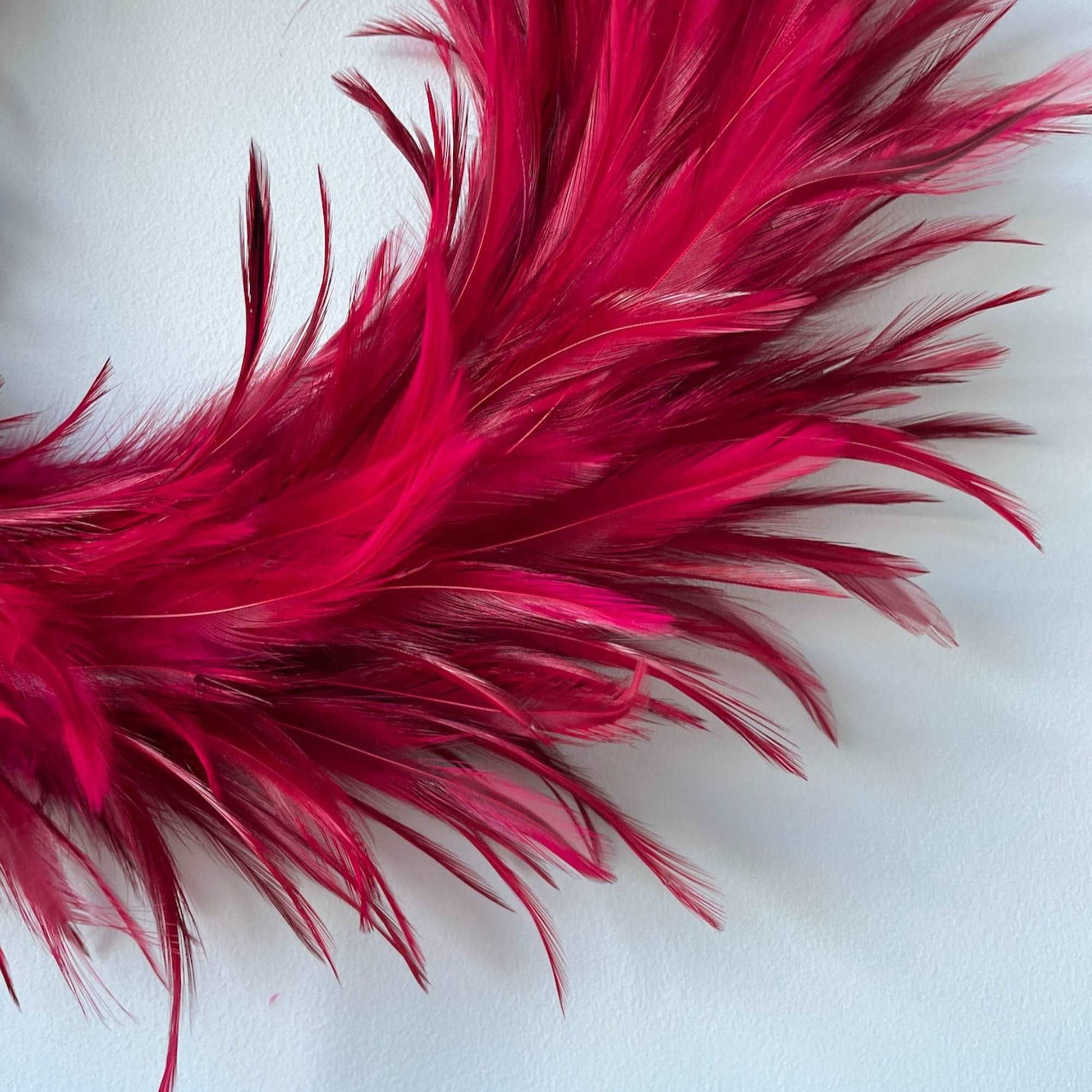 Deep Burgundy Feather Wreath - ScentiMelti Home Fragrance, Beauty & Gifts UK