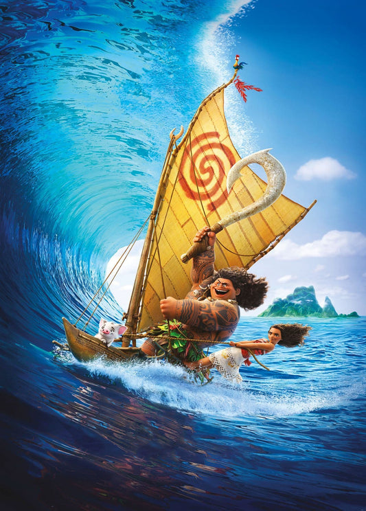 Disney Moana Rides the Wave XL Non-Woven Wallpaper Mural 200 cm x 280 cm (78" x 110") - ScentiMelti Home Fragrance, Beauty & Gifts UK