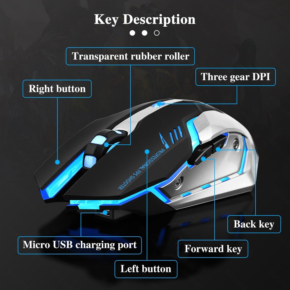 Dual-mode Bluetooth Battery Wireless Gaming Mouse - ScentiMelti Home Fragrance, Beauty & Gifts UK