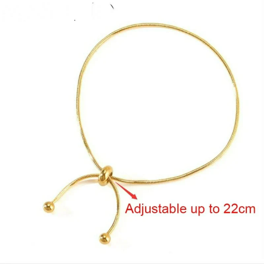 Stainless Steel Bow Knot Sliding Snake Chain Adjustable Anklet Bracelet - ScentiMelti Home Fragrance, Beauty & Gifts UK