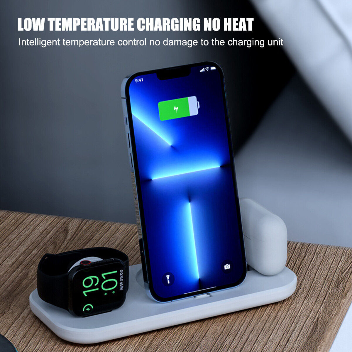 3In1 Wireless Charger Dock Charging Stand For Watch Mobile Phone - ScentiMelti Home Fragrance, Beauty & Gifts UK