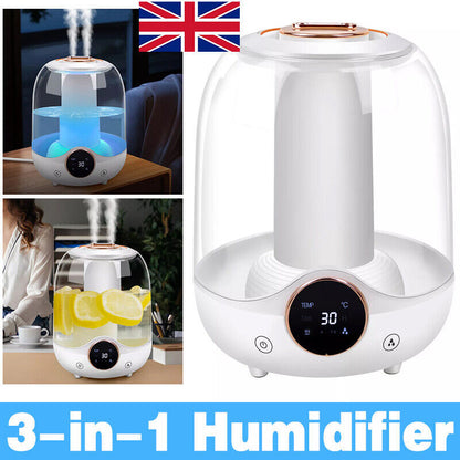 3L Essential Oil Aroma Diffuser Aromatherapy Ultrasonic Humidifier Air Purifier - ScentiMelti Home Fragrance, Beauty & Gifts UK