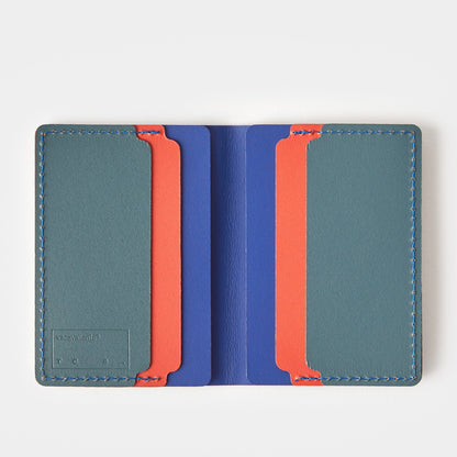 Cuero Double Card Holder Blue, Red & Petrol - ScentiMelti Home Fragrance, Beauty & Gifts UK