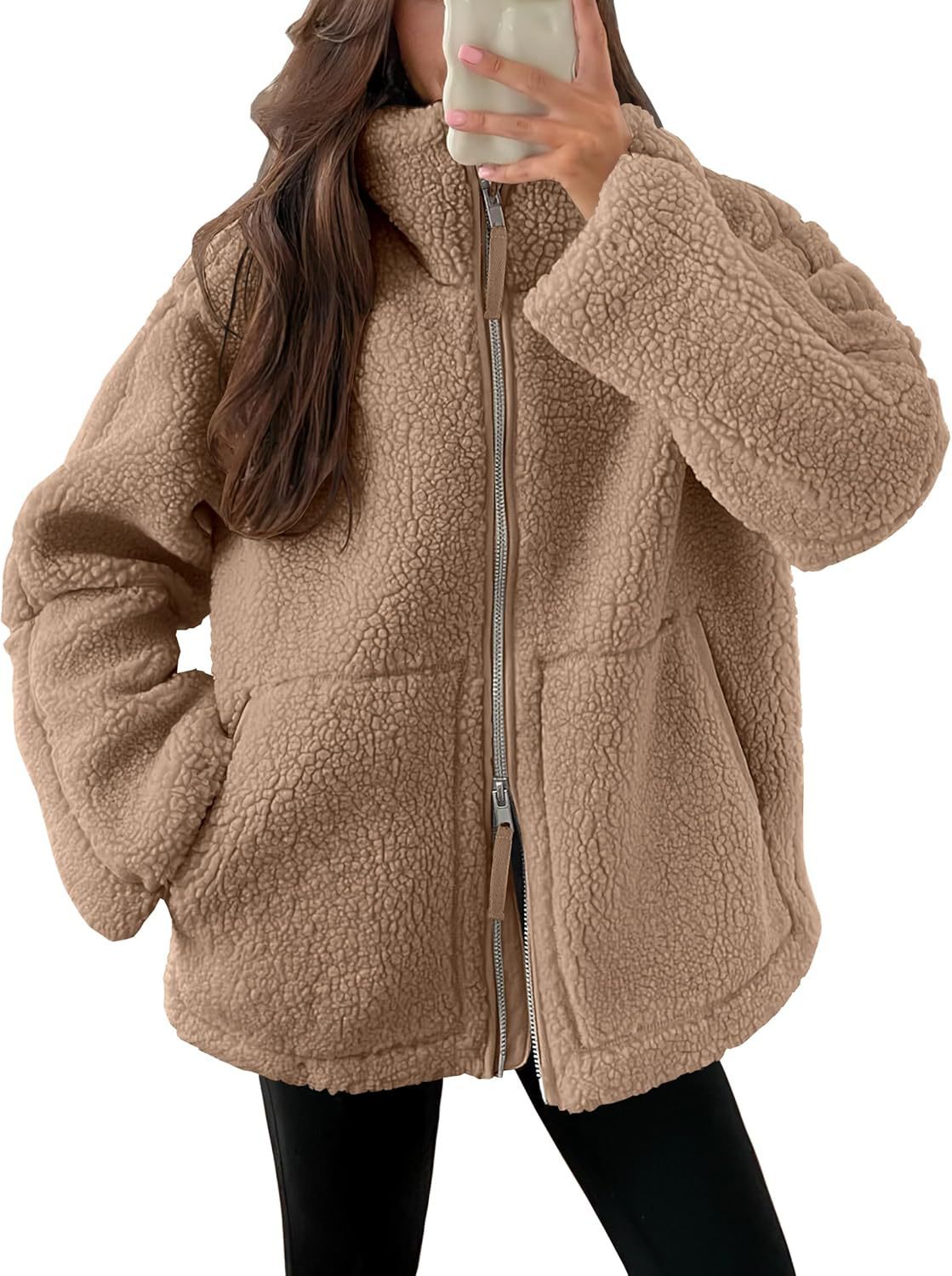 Warm Cosy Zip-up Teddy Fleece Jacket Sweater | 9 Colours