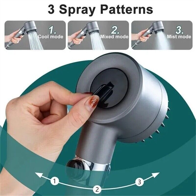 3 Modes Shower Head With Filter High Pressure Water Saving Massage Body Scalp - ScentiMelti Home Fragrance, Beauty & Gifts UK