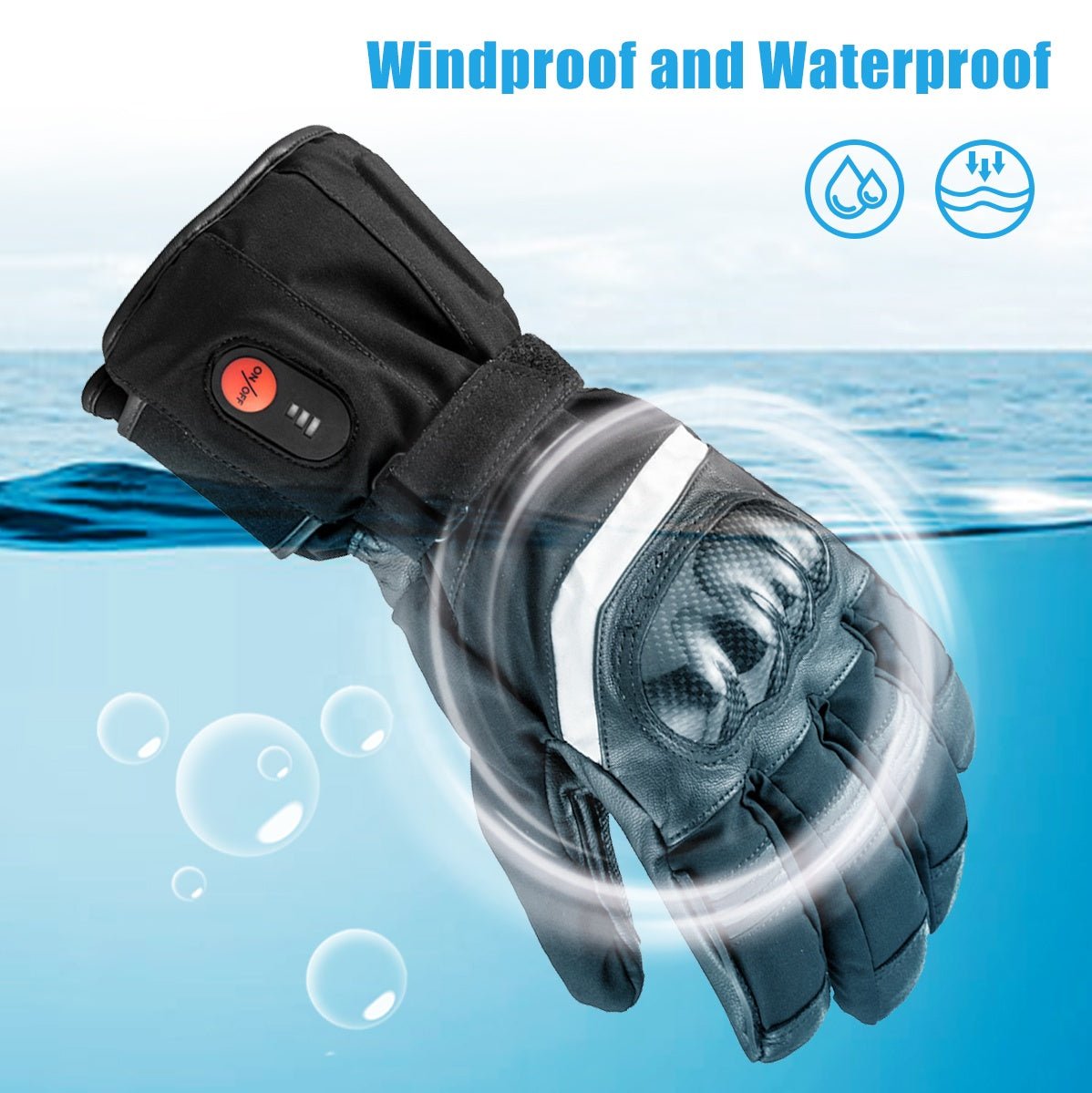 IcePro3 Heated Motorcycle Gloves Shockproof CE, FCC, PSE Certified - ScentiMelti Home Fragrance, Beauty & Gifts UK