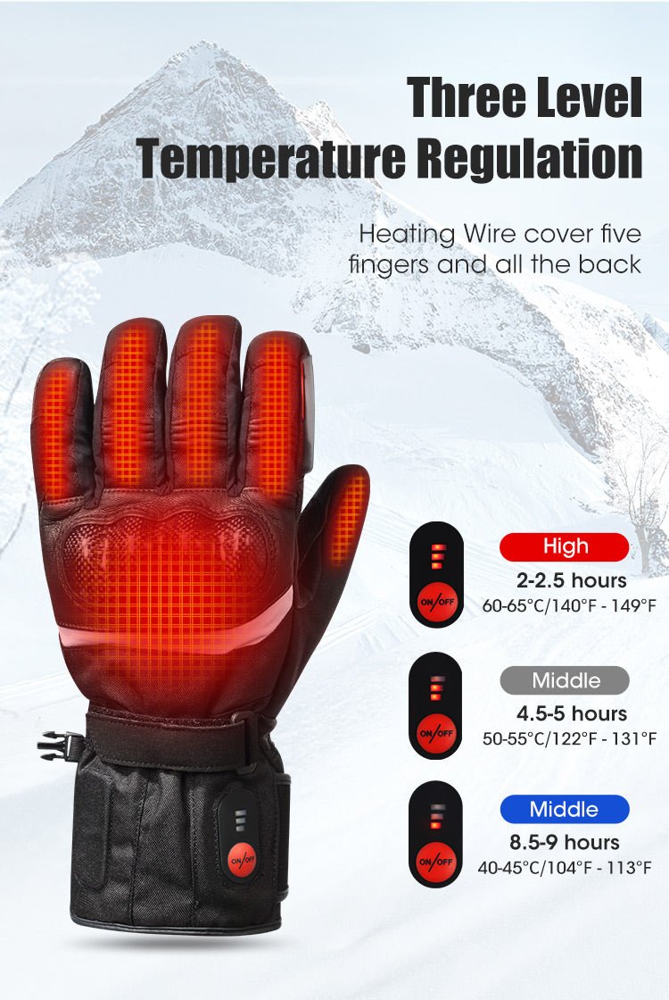 IcePro3 Heated Motorcycle Gloves Shockproof CE, FCC, PSE Certified - ScentiMelti Home Fragrance, Beauty & Gifts UK