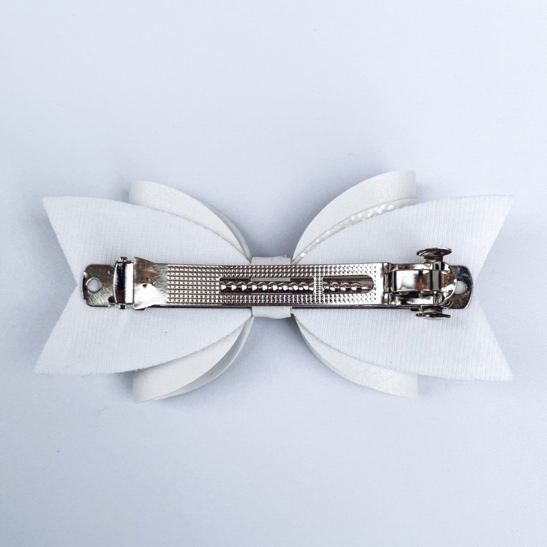 Emily Hair Bow - White Glitter on White Luna Rossi ScentiMelti Wax Melts