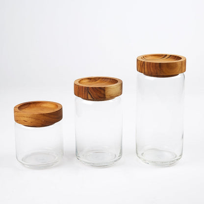 Teak Stacking Storage Jar 750ml The Conran Shop ScentiMelti Wax Melts