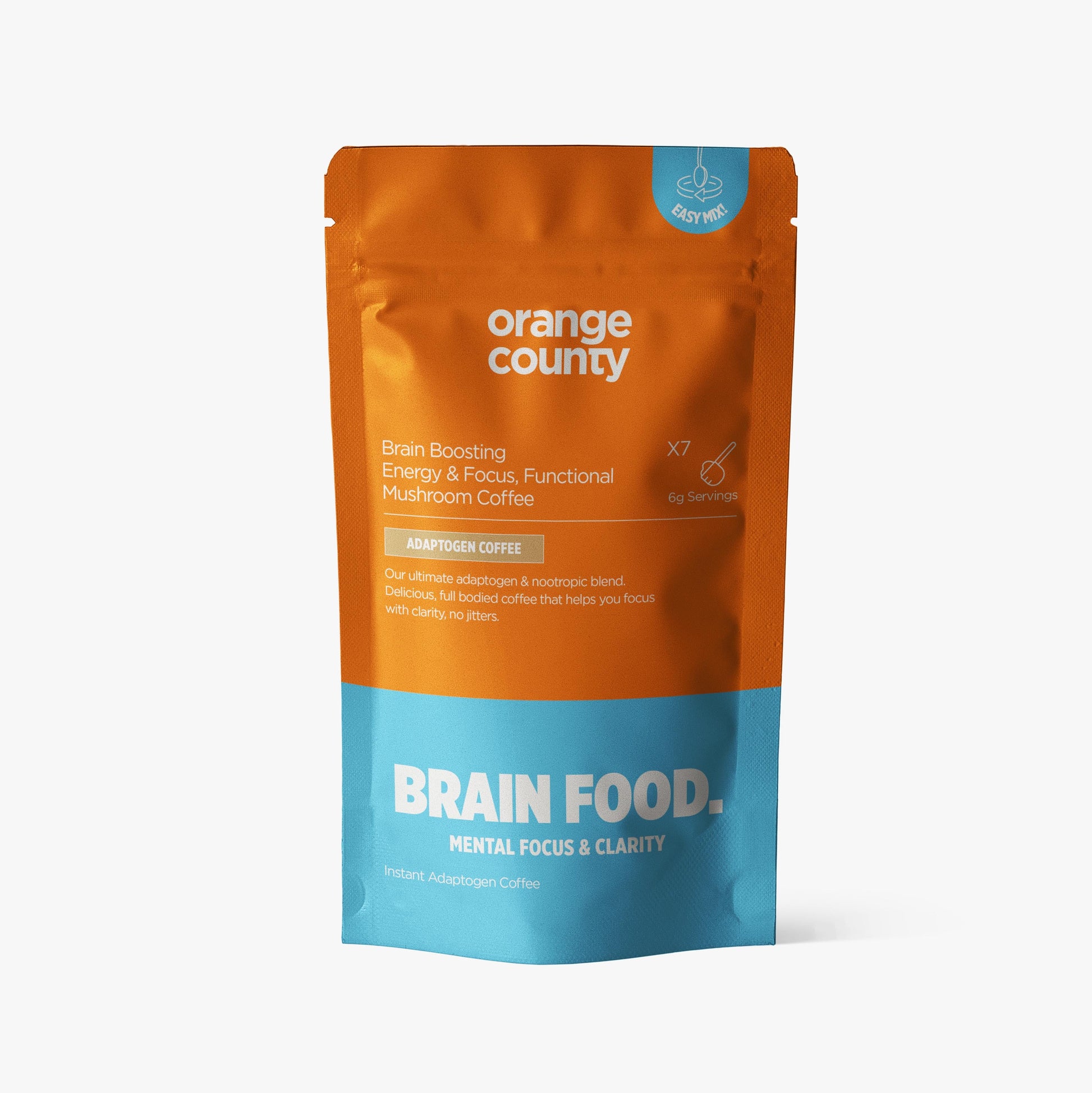 Orange County (Sample Size) Focus & Energy BRAIN FOOD | Mushroom Coffee Supplement - ScentiMelti Home Fragrance, Beauty & Gifts UK