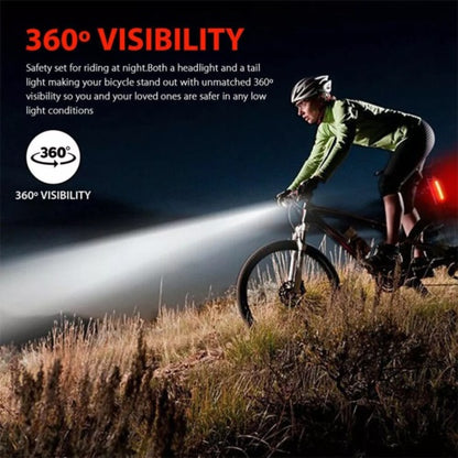 LED Rechargeable Bike Lights Bicycle Torch Front & Rear Lamp Set USB Waterproof - ScentiMelti Home Fragrance, Beauty & Gifts UK