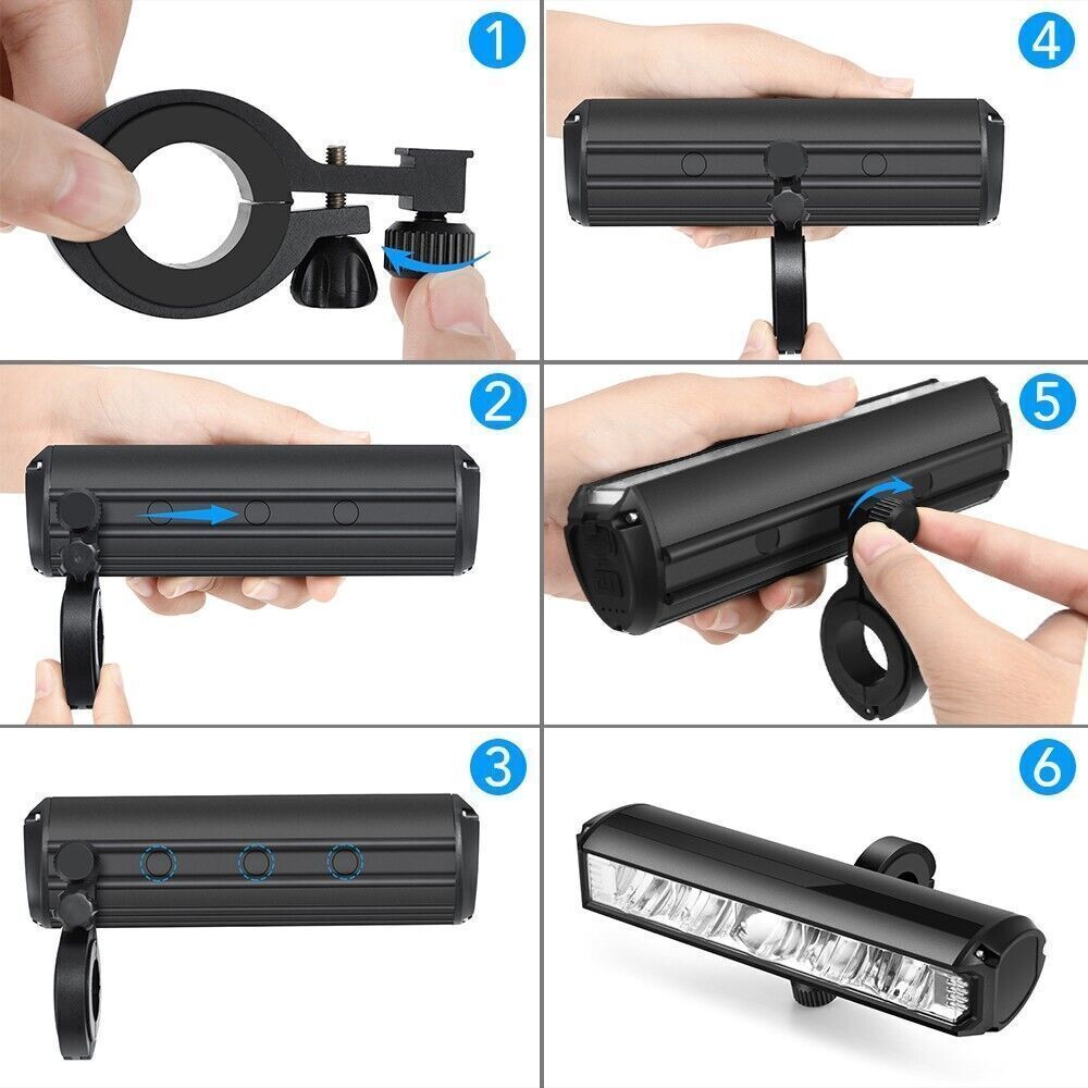 Bicycle Bike LED Front Light 4000mAh Headlight Lamp USB Rechargeable Flashlight - ScentiMelti Home Fragrance, Beauty & Gifts UK