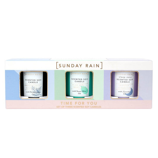 Sunday Rain Mini Scented Candle Trio - ScentiMelti Home Fragrance, Beauty & Gifts UK