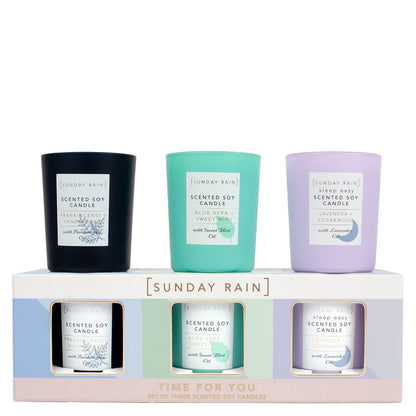 Sunday Rain Mini Scented Candle Trio - ScentiMelti Home Fragrance, Beauty & Gifts UK