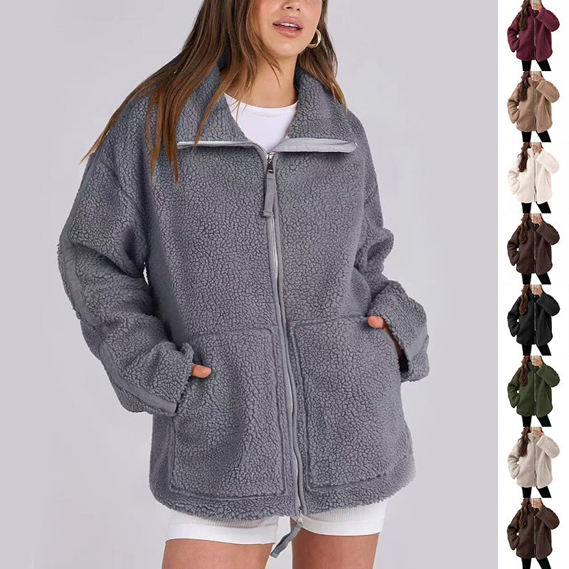 Warm Cosy Zip-up Teddy Fleece Jacket Sweater | 9 Colours