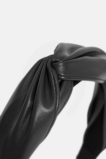 Faux Leather Hairband in Black - ScentiMelti Home Fragrance, Beauty & Gifts UK