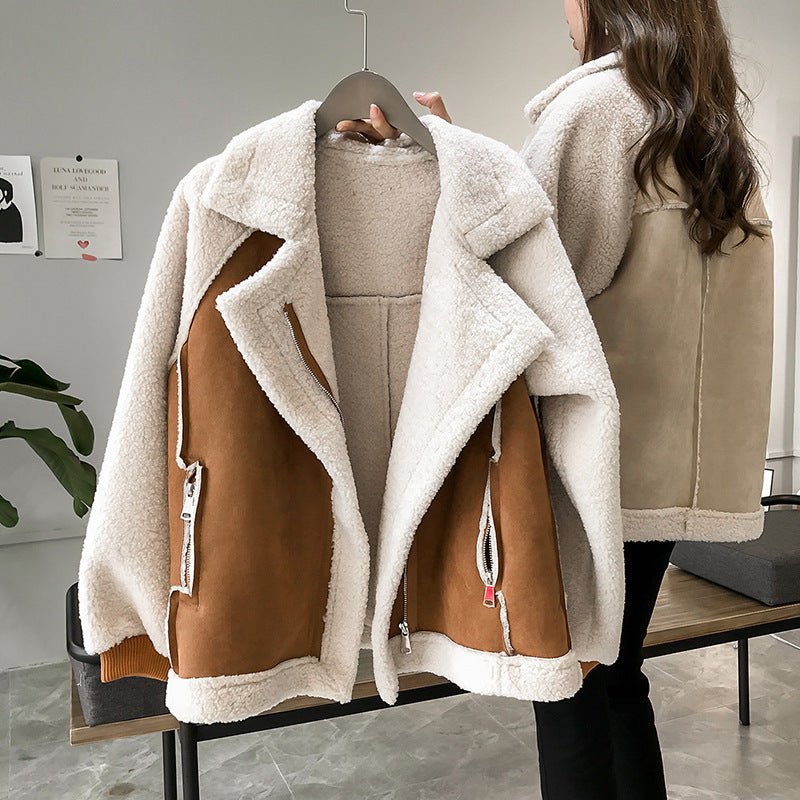 Faux Suede & Shearling Jacket