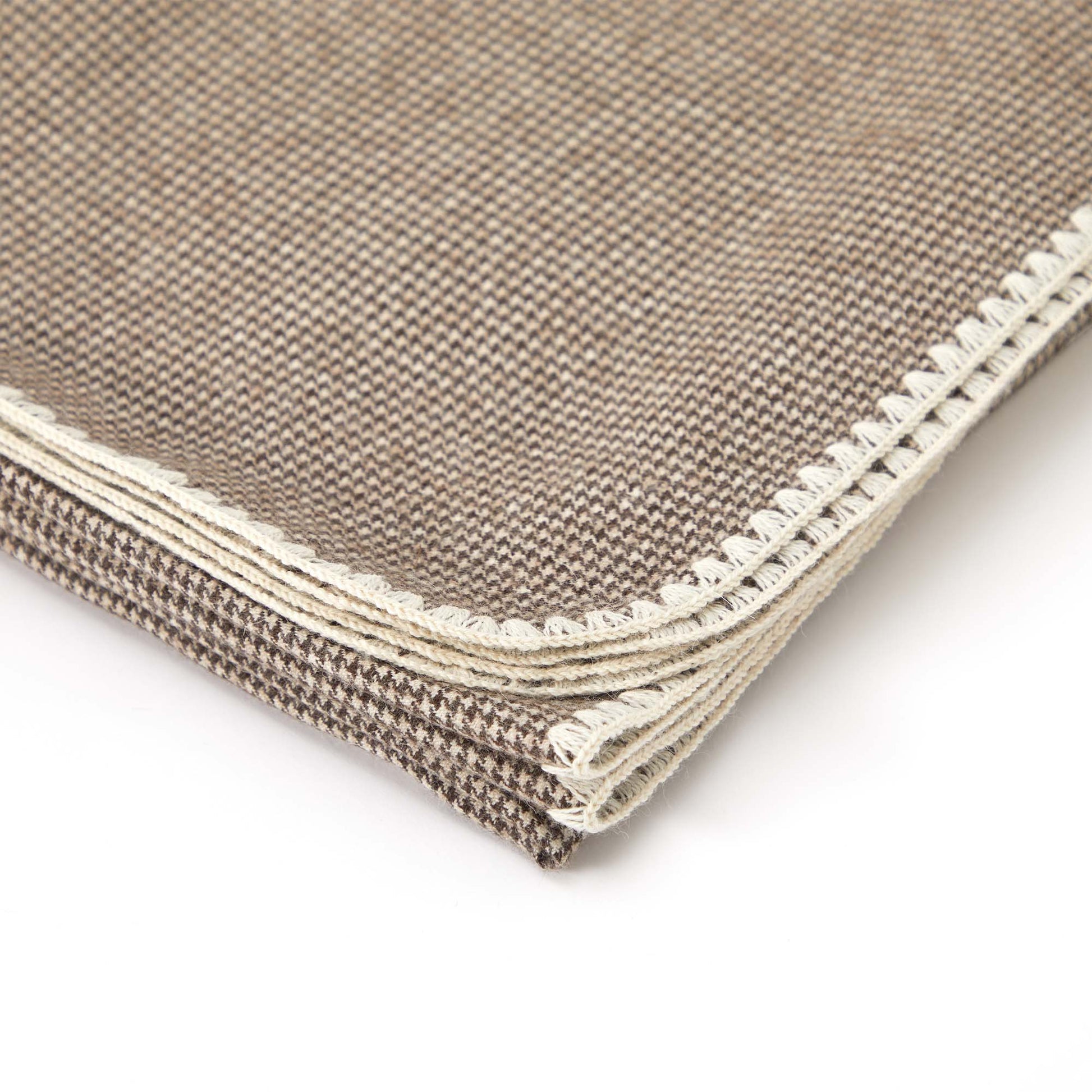 Pied de Poule Double Sided Alpaca Throw 130 x 180cm - ScentiMelti Home Fragrance, Beauty & Gifts UK