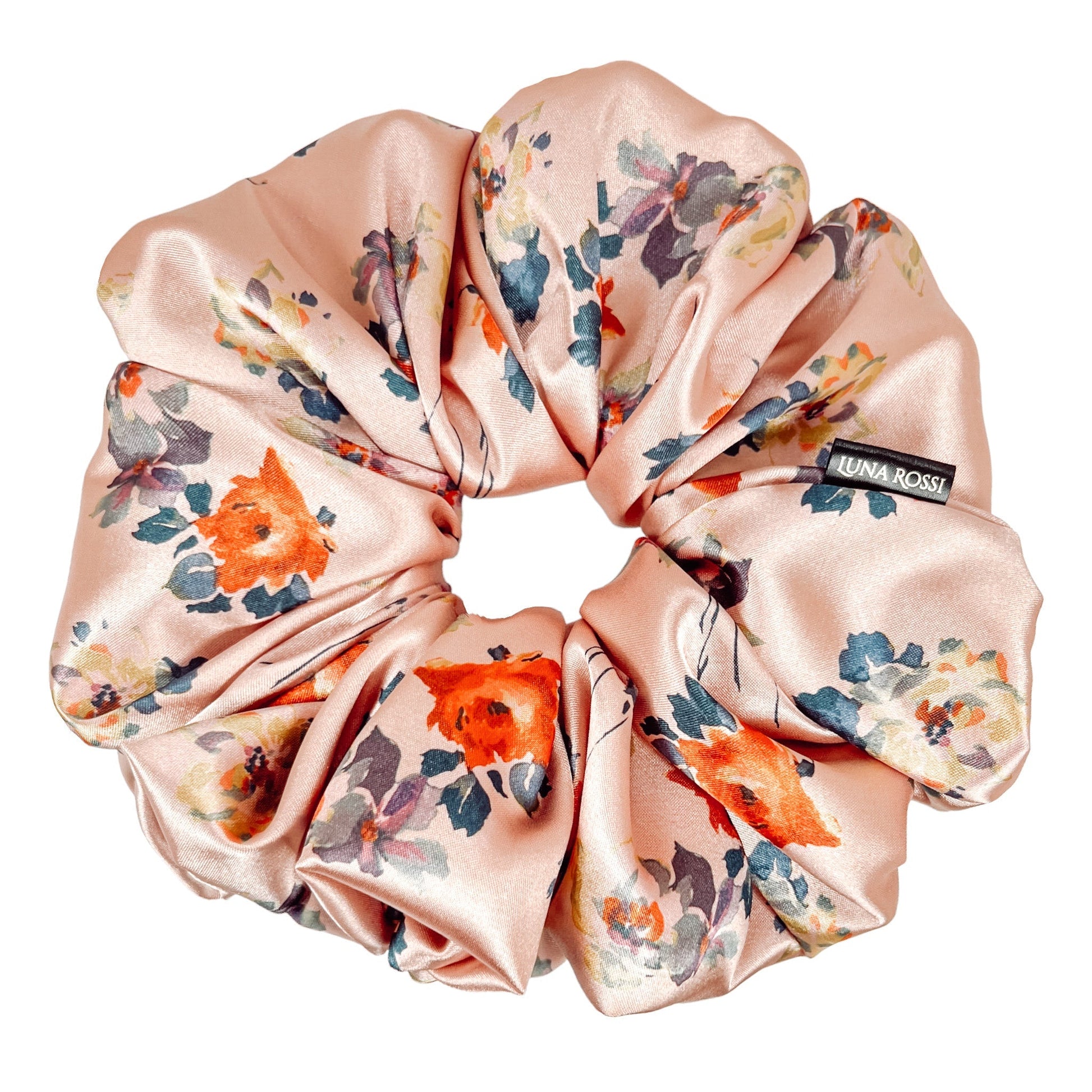 Floral Fantasy Oversized Satin Scrunchie - ScentiMelti Home Fragrance, Beauty & Gifts UK